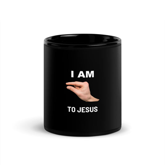 Im This Close To Jesus V2 - Black Mug