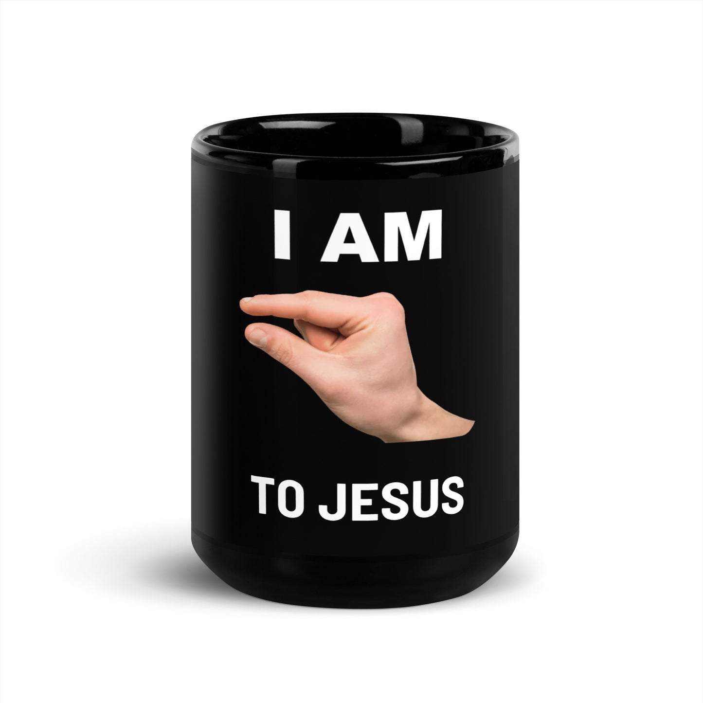 Im This Close To Jesus V2 - Black Mug