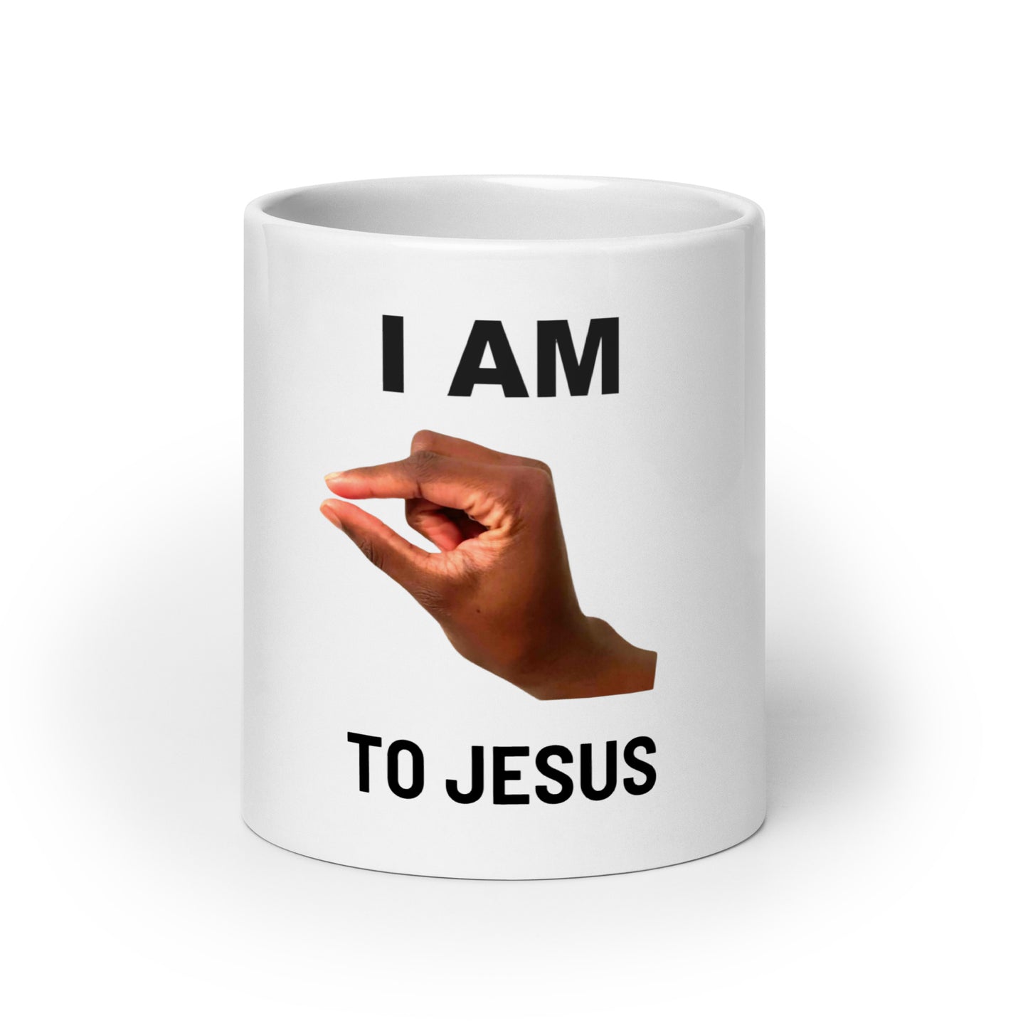 Im This Close To Jesus V1 - White Mug